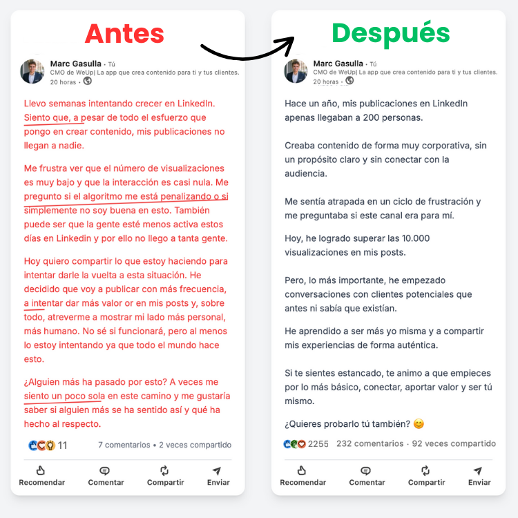 Review de una publicación de LinkedIn